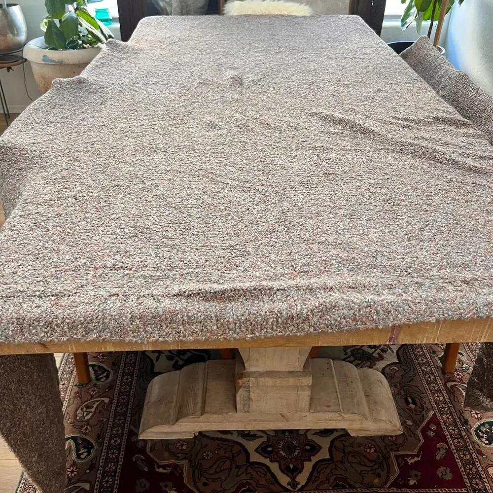 Casaluna Bouncle Large Blanket 99 x 108 in Wool Blend Brown Tan